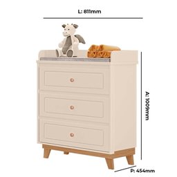 Comoda Infantil Trocador Natan Tuboarte 100% em Mdf - 2