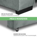 Ver mais imagens de Sofa Retratil Reclinavel 2 Lugares 2,60 Vitória Veludo Cinza Lansofbr