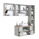 Ver imagem 6 de Conjunto para Banheiro 176cm com 4 Peças Gabinete Suspenso com Cuba Berlin