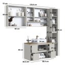 Ver imagem 3 de Conjunto para Banheiro 176cm com 4 Peças Gabinete Suspenso com Cuba Berlin