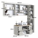 Ver imagem 3 de Conjunto para Banheiro Modulado 176cm com 4 Peças Gabinete Suspenso com Cuba Berlin