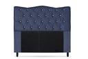 Ver imagem 1 de Cabeceira Dunas King Size 195cm com Strass Suede: Azul Marinho