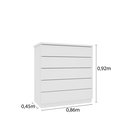 Ver imagem 3 de Cômoda 5 Gavetas Premium Tcil Móveis