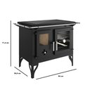 Ver imagem 3 de Fogão a Lenha Dupla Combustão N1 Chapa Ferro Fundido 1 Bandeja Porta de Vidro Sala Multiuso