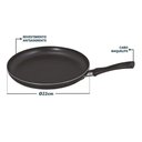 Ver imagem 3 de Panquequeira e Tapioqueira Antiaderente Grafite Ø22cm Baquelite