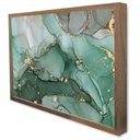 Ver imagem 4 de Quadro Decorativo Abstrato Mármore Verde Safira em Moldura Caixa Tacolado Moldura Trad 1cm Preta com