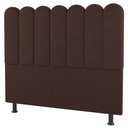 Ver imagem 7 de Cabeceira Cama Box Casal Lana 140cm Sintético Marrom - Abmaza