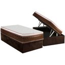 Ver imagem 1 de Conjunto Box Baú Solteiro: Colchão Espuma Luckspuma Masterpocket New Comfort + Base Crc Suede