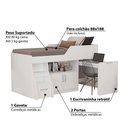 Ver imagem 3 de Cama Multifuncional Bianca II com Armário e Escrivaninha - Branco
