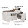 Cama Multifuncional Bianca II com Armário e Escrivaninha - Branco - 3