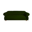 Ver imagem 1 de Sofá Chesterfield Capitone Elisabeth Suede Amarelo 2,30cm:VERDE MUSGO