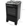 Fogão Mueller 4 Bocas Moderatto Manual Mesa de Aço Inox Forno 48 Litros - 2