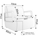 Ver imagem 4 de Poltrona Decorativa Orgânica para Sala Kit 2 Belarus K04 Veludo Marrom - Mpozenato