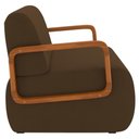 Ver imagem 6 de Poltrona Decorativa Orgânica para Sala Kit 2 Belarus K04 Veludo Marrom - Mpozenato