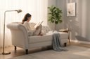 Ver imagem 1 de Recamier Decorativo Divã Styllus Lado Direito Linho Bege