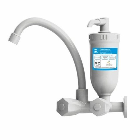 Torneira com Filtro Bica Movel Parede Branca em Pvc 2267 C31 Injetplast