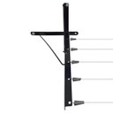 Ver imagem 3 de Varal de Muro/parede com Mão Francesa 5 Cordas de até 5 Mts - Preto