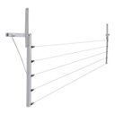 Ver imagem 2 de Varal de Muro/parede com Mão Francesa 5 Cordas de até 5 Mts - Branco