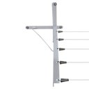 Ver imagem 3 de Varal de Muro/parede com Mão Francesa 5 Cordas de até 5 Mts - Branco