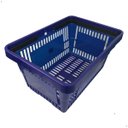 Ver mais imagens de Kit com 10 Cestas de Compras Mercado Loja Azul
