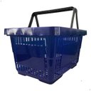 Ver imagem 2 de Kit com 10 Cestas de Compras Mercado Loja Azul