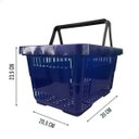 Ver imagem 3 de Kit com 10 Cestas de Compras Mercado Loja Azul
