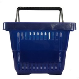 Kit com 10 Cestas de Compras Mercado Loja Azul - 9