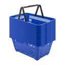 Ver imagem 1 de Kit com 10 Cestas de Compras Mercado Loja Azul