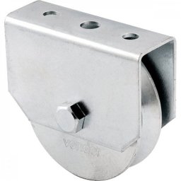 Roldana para portão 2.1/2" tipo V aço zincado caixa fechada Vonder - 1