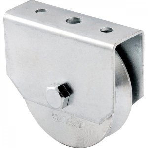 Roldana para portão 2.1/2" tipo V aço zincado caixa fechada Vonder