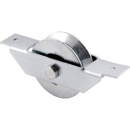 Roldana para portão 2.1/2" tipo V aço zincado caixa aberta com parafuso Vonder - 1