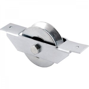 Roldana para portão 2.1/2" tipo V aço zincado caixa aberta com parafuso Vonder