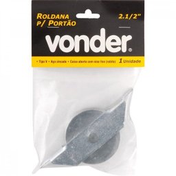 Roldana para portão 2.1/2" tipo V aço zincado caixa aberta com rebite Vonder - 2