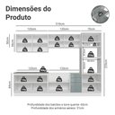 Ver imagem 3 de Armário de Cozinha Completa 310 Cm Branco/cinza Lux Madesa 04