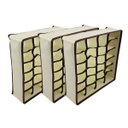 Ver imagem 1 de Kit 3 Organizador de Gavetas Roupas Intimas Meias Colmeia Com 24 Divisórias em TNT