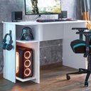 Ver imagem 1 de Mesa Gamer 2 Prateleiras Branco 3875 - Qmovi