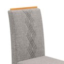 Ver imagem 4 de Conjunto Kit com 4 Cadeiras Estofadas para Sala de Jantar Yasmin MDF Cedro Linho Neblina DJ Móveis