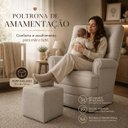 Ver mais imagens de Poltrona de Amamentação com Puff Balanço Confortável Premium - Corino Bege