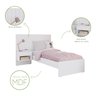 Cama Solteiro Zara Branco Madeirado - Robel Móveis - 3