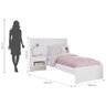 Cama Solteiro Zara Branco Madeirado - Robel Móveis - 4