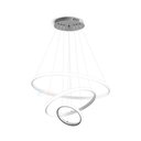 Ver imagem 1 de Lustre Pendente 3 Anéis Led Moderno Sala Mesa Cozinha Bivolt Cor:branco