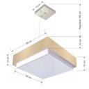 Ver imagem 2 de Lustre para Sala de Jantar Vivare Md-4405 Cúpula em Tecido 60x60cm Cor Algodão-crú Bivolt