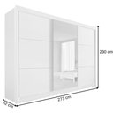 Ver imagem 3 de Guarda Roupa Los Angeles Branco 3 Portas 6 Gavetas D’doro