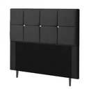 Ver imagem 1 de Cabeceira Estofada Poliana 90CM Solteiro Strass Suede Preto - D A DECOR
