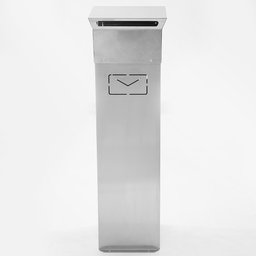 Pedestal Caixa Porta Cartas Correio de Chão Inox Escovado - 4