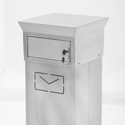 Pedestal Caixa Porta Cartas Correio de Chão Inox Escovado - 3