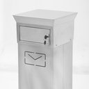 Ver imagem 3 de Pedestal Caixa Porta Cartas Correio de Chão Inox Escovado