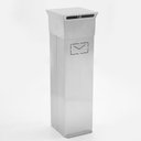 Ver imagem 1 de Pedestal Caixa Porta Cartas Correio de Chão Inox Escovado