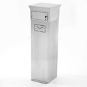 Ver imagem 2 de Pedestal Caixa Porta Cartas Correio de Chão Inox Escovado
