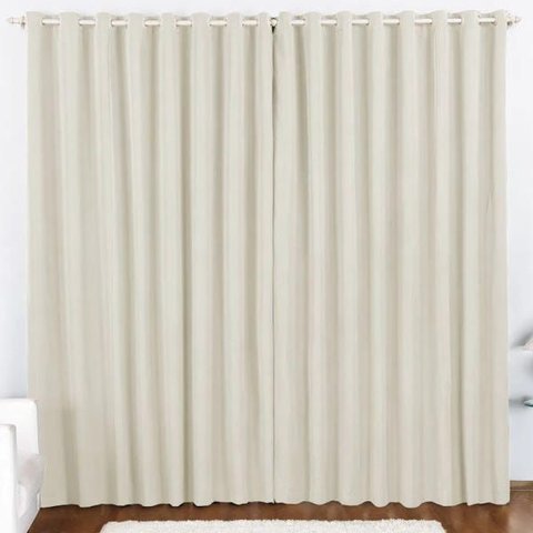 Cortina 3 Mts Sala Quarto Oxford Trilho Comum Baratissima Palha
